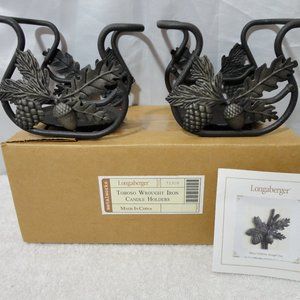 Longaberger Toboso Wrought Iron Candle Holders 71310